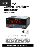 4-20 Ma Controller/Alarm Indicator: Operation Manual