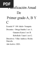 Planificación Anual Primer Grado