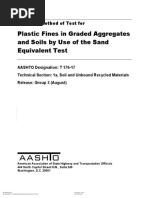 Plastic Fines in Graded Aggregates and Soils by Use of The Sand Equivalent Test