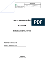 PEMEX-EST-EM-124-2018 Materiales Refractarios