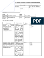 List of Senior High School Student'S Tasks/Activities During Work Immersion