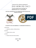 Constitución de Empresa y Expedientes de Sindicatos