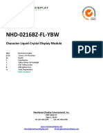 NHD-0216BZ-FL-YBW: Character Liquid Crystal Display Module