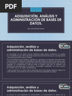 Adquisicion, Analisis y Administracion de Base de Datos