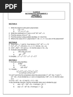 Class-Ix Mathematics Assignment-2 - 2 Polynomials