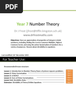 Year 7: Number Theory