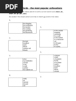 Action Words - The Most Popular Collocations: Make, Do, Go, Get, Take)