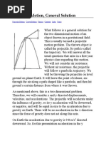 Projectile Motion, General Solution: Projectile Motion Curved Motion Physics Contents Index Home