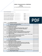 Discapacidades, Comportamientos y Habilidades: 1) Motricidad Gruesa