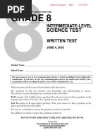 Grade 8: Science Test