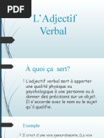 L'Adjectif Verbal