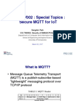 Cis 700/002: Special Topics: Secure MQTT For Iot: Sangdon Park Cis 700/002: Security of Embs/Cps/Iot