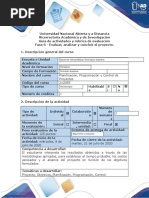 Guía de Actividades y Rubrica de Evaluación Fase 6 Proyecto Final Consolidar Temas. Evaluar, Analizar y Concluir