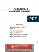 Topic Briefer # 3 Aggregate Planning