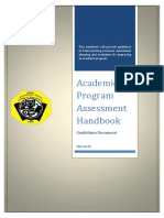 Academic Program Assessment Handbook: Guidelines Document