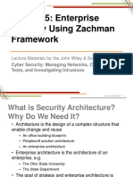 Module 5: Enterprise Security Using Zachman Framework: Lecture Materials For The John Wiley & Sons Book