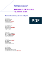 Pharmaceutics 2 MCQ PDF Download