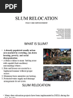 Slum Relocation: Policy and Empowerment