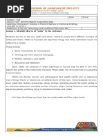 Activity Sheets Environment and Market