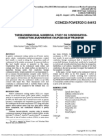 ICONE20-POWER2012-54612: Three-Dimensional Numerical Study On Condensation-Conduction-Evaporation Coupled Heat Transfer