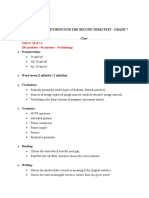 English 7 Second End of Term Test Revision