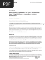 Nonextraction Treatment of A Class III Malocclusion Case Using Mini-Screw-Assisted Lower Molar Distalization