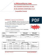 Examen Comptabilité Enoncé T.G.C