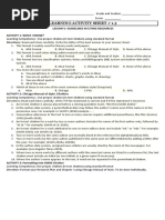 Learning Activity Sheet # 1.5: Lesson V: Guidelines in Citing Resources Activity 1: What I Know?