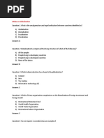 Globalization MCQ A