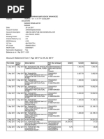 Account Statement From 1 Apr 2017 To 24 Jul 2017: TXN Date Value Date Description Ref No./Cheque No. Debit Credit Balance