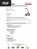 Cotización Manipulador Telescópico MT X 625