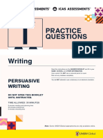 Reach and ICAS Sample Questions Writing Persuasive Paper I