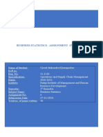 Business Statistics Assignment 4