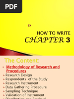 RESEARCH - How To Write Chapter 3