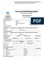 Delhi Skill and Entrepreneurship University: Application Form Session 2021-2022