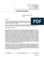 Modèle de Lettre de Mission