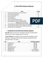 Index: Workday Time Off & Absence Manual