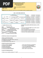 Past Simple Verb To Be Worksheer