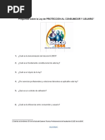 Cuestionario LEY DE PROTECCIÓN AL CONSUMIDOR