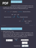 Sistemas de Control de 1er 2do y Orden Superior