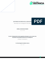 2.2 Escrito. Planteamiento de Dos Preguntas Principales y Por Lo Menos Tres Secundarias Del Problema Particular de Investigación.