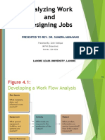 Analyzing Work and Designing Jobs: Presented To Rev. Dr. Sumera Munawar