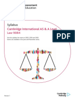 Syllabus: Cambridge International AS & A Level Law 9084