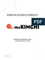 Kimchi Business Plan