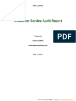 Customer Service Audit Report: Pearl Logistics