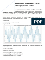 Esempio Trasformata Fourier Matlab