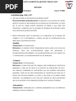 Actividad Pág. #46 y #47 Biología Aracely Rodríguez PDF