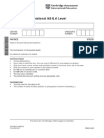 Cambridge International AS & A Level: PHYSICS 9702/21