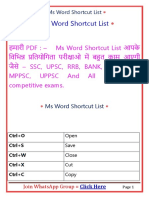 Ms Word Shortcut List (WWW - MyGkNotes.com)