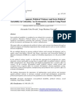 Economic Development, Political Violence and Socio-Political Instability in Colombia - An Econometric Analysis Using Panel Data